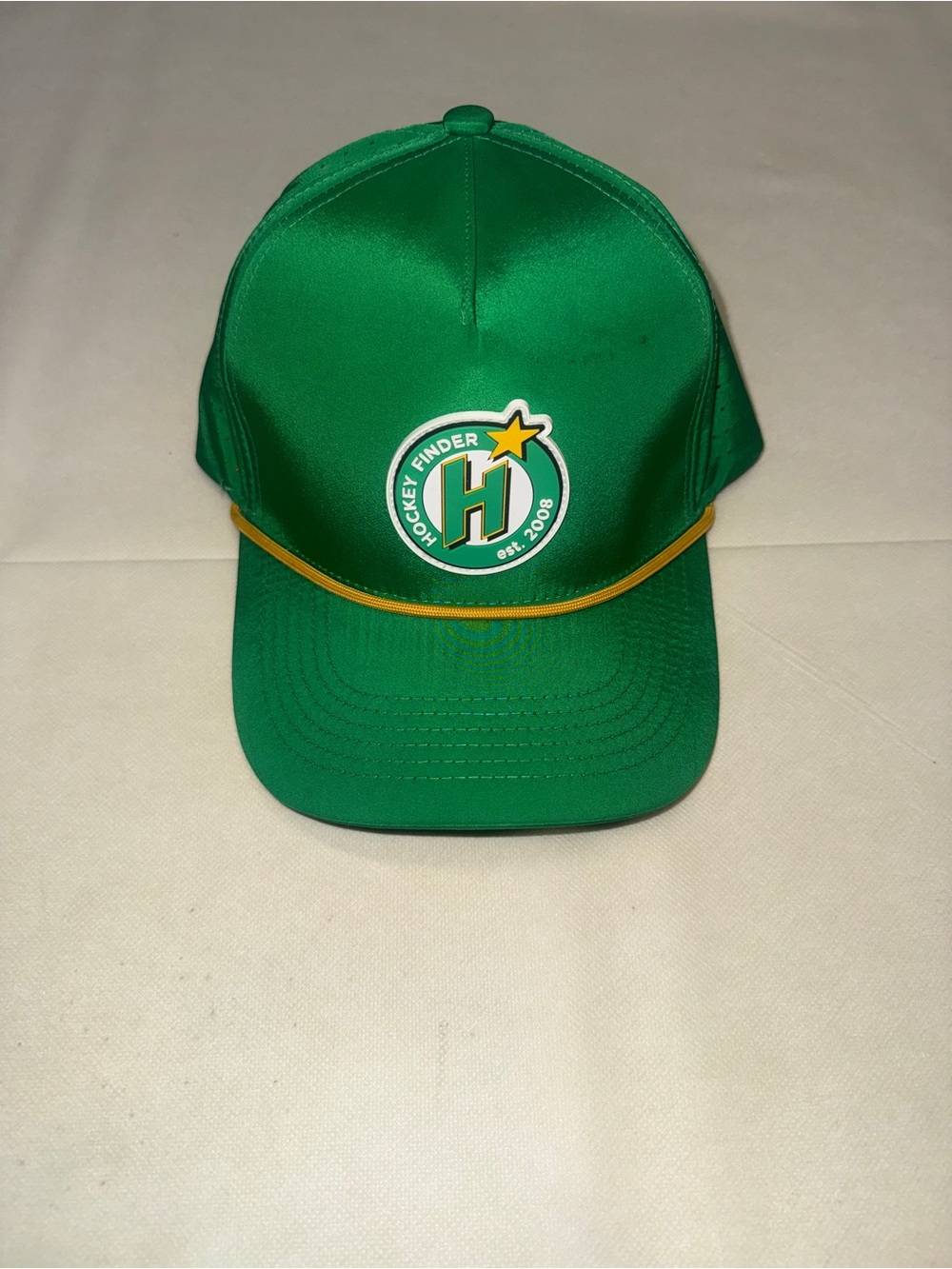 Green Cap with Yellow Trim